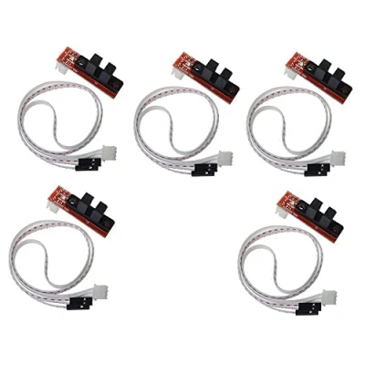 Imagen de Fasizi 5 unids CNC 3D impresora mecánica interruptor de límite óptico Endstop con cable para rampas 1.4 Makerbot Prusa Mendel RepRap