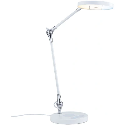 Imagen de Paulmann 79884 Luminaria de escritorio LED Numis White Switch, función carga Qi incl. 1x11 W, regulable, blanco, aluminio, plástico 2700 6500 K