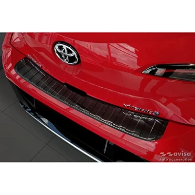 Imagen de Avisa Protector del Parachoques Trasero Inoxidable Negro Compatible con Toyota Corolla XII HB 2019 (Incl. GR Sport) &#039;Ribs&#039;