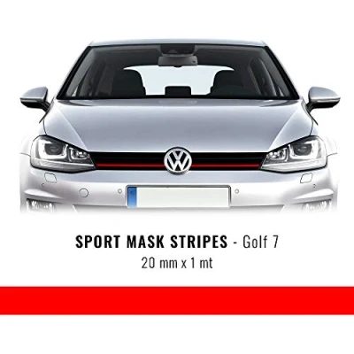 Imagen de 4R Quattroerre.it 17070 Tiras Adhesivas para Golf 7 Rojo, 1 Pieza, 20 mm x MT