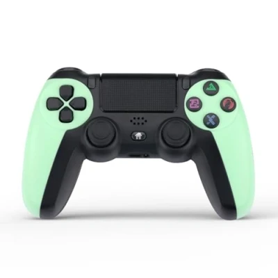 Imagen de NK Mando para PS4 / PS3 PC/Móvil Inalámbrico Wireless Controller con Dualshock, Función Detección 6 ejes, Luz LED, Panel Táctil, Entrada Auriculares, Cable de Carga incluido Verde