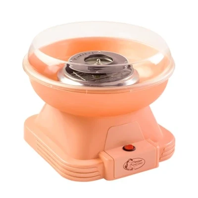 Imagen de Bestron Máquina de Algodón Azúcar, Cotton Candy Maker para el hogar, con 10 palitos y cuchara medidora, ideal fiestas infantiles diversión en casa, Sweet Dreams Collection, Color: Naranja