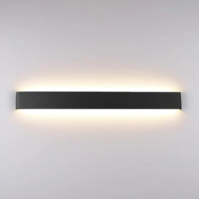Imagen de Klighten Lámparas de Pared Led Interior 91cm, 30W Aplique Arriba Abajo Moderna, Luz Aluminio para Salas, Escalera, Dormitorios, Pasillos, 3000 Lumen, Blanco Cálido 3000K, Negro