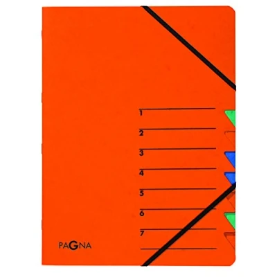 Imagen de PAGNA Ordnungsmappe &quot;EASY&quot;, DIN A4, Karton, 7 Fächer, orange