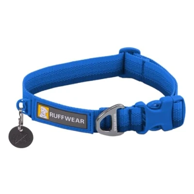 Imagen de RUFFWEAR Collar de Gama Frontal, para Perro pequeño con Anillo en, Longitud Ajustable, Tela Suave y cómoda, fijación Correa Perro, Blue Pool, 11&quot; 14&quot;
