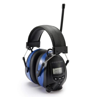 Imagen de PROTEAR Cascos Antiruido Bluetooth, con Radio FM/AM,micrófono integrado,cascos insonorizacion para estudiar, de césped, talleres, carpinteros, SNR 30dB
