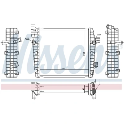 Imagen de NISSENS 65320 Refrigerador baja temperatura, aire de admisión
