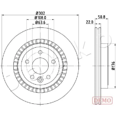Imagen de JAPKO 610325C Disco de freno Eje trasero 302 22 5 ventilado barnizado VOLVO: XC60 I