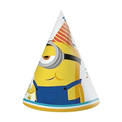 Imagen de Procos Gorras Cono Party Minions Rise of Grúa de papel FSC, 6 unidades, PR92140