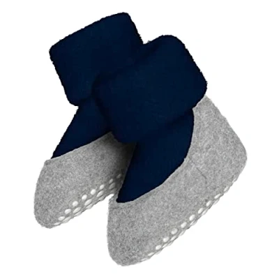 Imagen de FALKE Baby Cosyshoe B HP lana puños en la suela 1 par, Calcetines para casa Unisex bebé, Azul (Marine 6120), 19 20