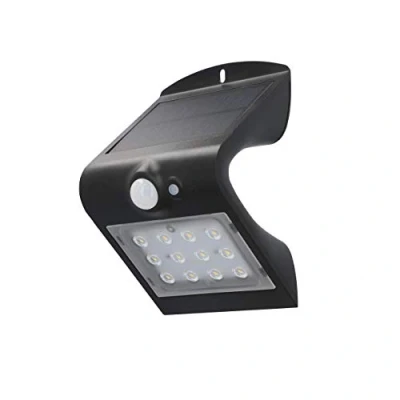 Imagen de Unitec Lámpara Solar de Pared, Negro, 1,5W