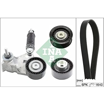 Imagen de INA 529 0104 10 Juego de correas trapeciales poli V Revisar/sustituir poleas libres del alternador FORD: MONDEO 3, 3 Stufenheck