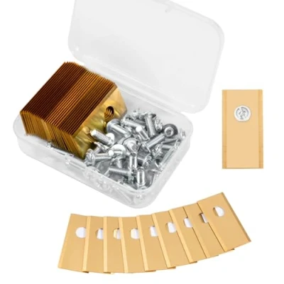 Imagen de Cuchilla Desbrozadora 30 Piezas Cuchillas Automower en Titanio para Robot Cortacésped con Tornillos de Repuesto Worx Landroid, Robomow, Landxcape y Scheppach