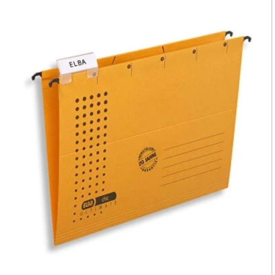Imagen de Elba Chic Ultimate 85740GB Carpeta con ganchos para colgar (laterales abiertos, 25 unidades), color amarillo