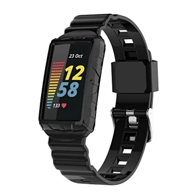 Imagen de INF Pulsera Compatible con Fitbit Charge 6/4/4 SE/3/3 SE, Correa de Silicona, Correas Reloj, Reloj Repuesto para Mujeres y Hombres