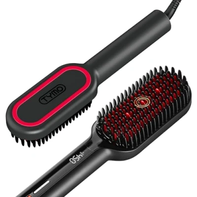 Imagen de TYMO Iónico Cepillo Alisador Pelo Ionic Plus Plancha del Profesional, Peinado Rápido, 16 Temperaturas, 80 230 ℃, Pantalla LCD, Voltaje Universal, Calentamiento Anti escaldaduras