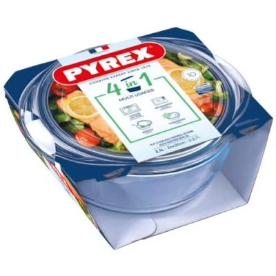 Imagen de Pyrex Oven Dish with lid Essentials ø 20 cm / 2.1 Liter