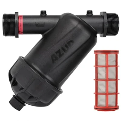Imagen de Filtro de Malla 2&quot; para Tuberia 63mm. Incluye Tapón Vaciado. Riego por Goteo. Capacidad Filtrado 120 Mesh. Fabricado en Europa. Azud Modular 100, Sistema Filtración Agricultura