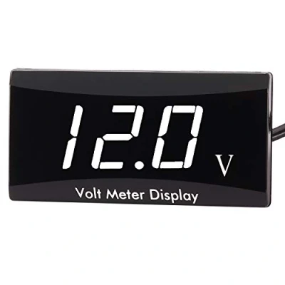 Imagen de Kinstecks Voltímetro de la motocicleta DC 12V medidor voltaje pantalla LED digital