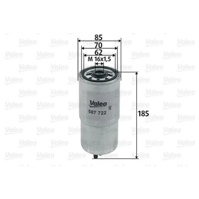 Imagen de VALEO 587722 Filtro Combustible enroscable BMW: 3 Berlina, 5 Touring, LAND ROVER: Range Rover 2, 75 Tourer