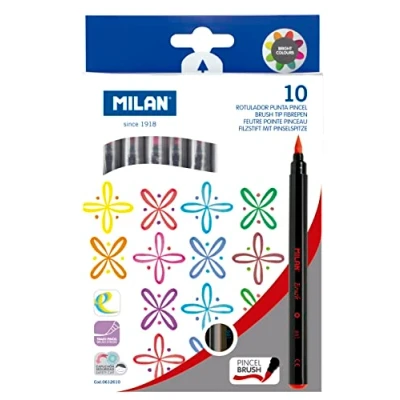 Imagen de MILAN Caja 10 rotuladores punta pincel