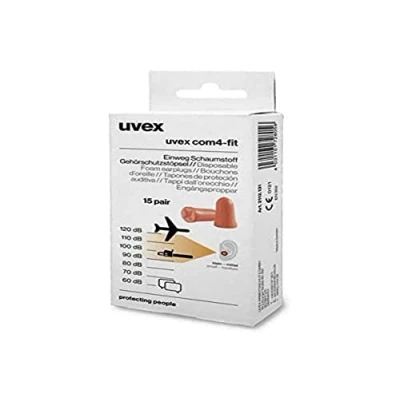 Imagen de Uvex Protectores auditivos desechables com4 fit SNR 33 dB, 15 pares