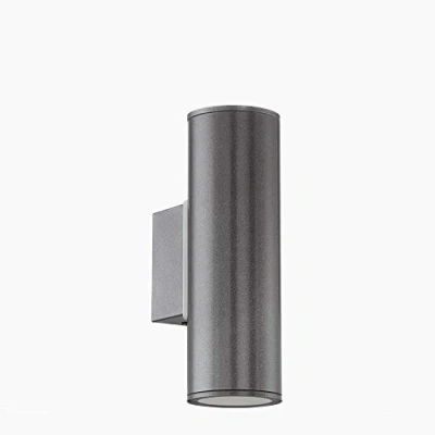 Imagen de Eglo Riga iluminación de pared Apto para uso en interior Antracita GU10 3 W, Lámpara, Cepillado, 2 bombilla, s, GU10, 3000 K,