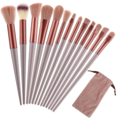 Imagen de 13 Piezas Pinceles de Maquillaje,Brochas Maquillaje Profesional,Juego Makeup Brushes,Para Colorete, Base Líquida, Sombra Ojos