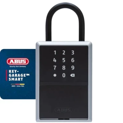 Imagen de ABUS Smart KeyGarage™ Caja de seguridad para llaves con Bluetooth 20 llaves, funciona smartphone o código numérico inteligente asa, color negro