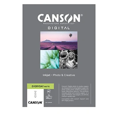 Imagen de Canson Everyday, Papel Fotográfico Digital, Caja, A4, Blanco, 50 hojas, C33300S004