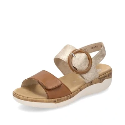 Imagen de Remonte Sandalias con plataforma noccia/lehmmetallic, Mujer, Talla: 40, Noccia/lehm metallic Zapatos