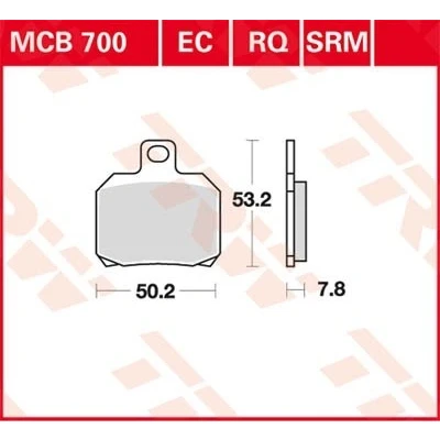 Imagen de TRW Sinter Maxi Scooter MCB700SRM Juego de pastillas freno