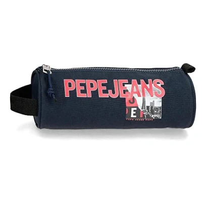 Imagen de Pepe Jeans Dikran Estuche Redondo Azul 23x9x9 cms Poliéster