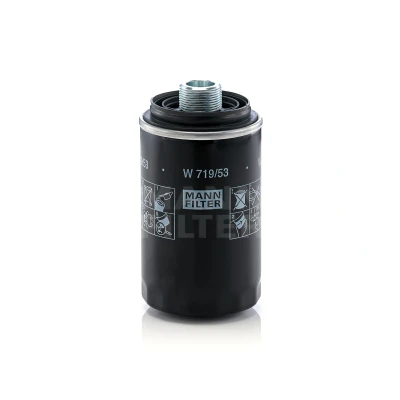 Imagen de MANN FILTER W 719/53 Filtro de aceite M 27 X 1.5 con dos válvulas bloqueo retorno enroscable VOLKSWAGEN: Multivan 5 (7HM