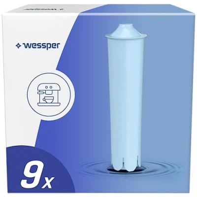 Imagen de Wessper Cartuchos de filtro agua para cafeteras automáticas compatibles con Jura 71312 Blue, GIGA, ENA, Micro, IMPRESSA 9 unidades