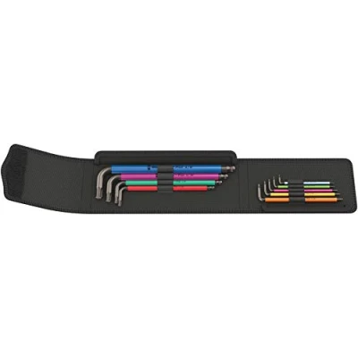 Imagen de WERA 05022639001 950/9 Hex Plus Multicolour Imperial 1 Juego de llaves acodadas, Multicolour, tipo imp