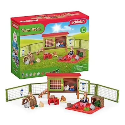 Imagen de schleich 72160 Pícnic con las pequeñas mascotas, a partir de 3 años, FARM WORLD playset, 24 x 8 19 cm