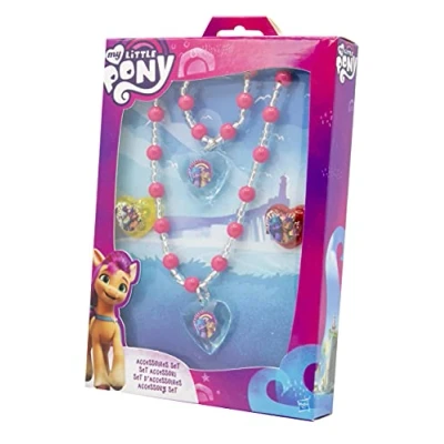 Imagen de Joy Toy Hasbro 42694 My Little Pony The Movie Juego de joyas (1 pulsera perlas, 1 collar 2 anillos en caja regalo), multicolor