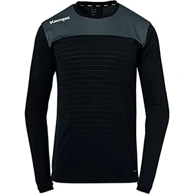 Imagen de Kempa Emotion 2.0 Longsleeve Camiseta M/L De Entrenamiento Balonmano, Hombre, Negro/Antracita, XXXL