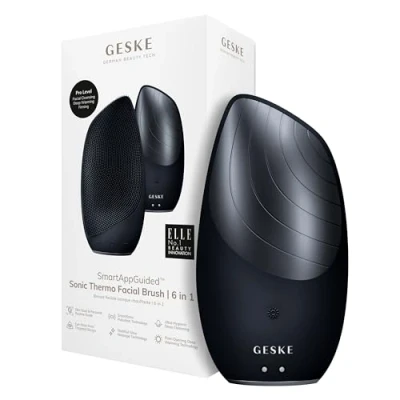 Imagen de GESKE Cepillo facial térmico sónico SmartAppGuided™ 6 en 1 Limpieza de la piel con función calor Masajeador eléctrico