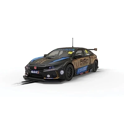 Imagen de Scalextric Cars C4409 Honda Civic FK8 Tipo R BTC Racing Josh Cook Multitimatic Motorsport Coche de Ranura Juguete para Uso con Pistas Carreras Set Ideas Regalo