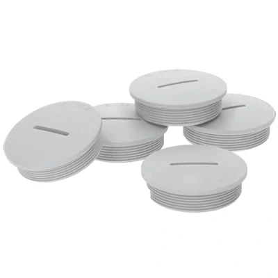 Imagen de Kalitec G4532210 M32 Tapones ciegos redondos de plástico (5 unidades, 40 mm diámetro, M32, antipolvo e impermeables, IP65)