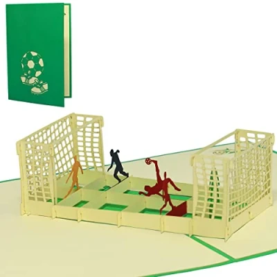 Imagen de LIN Pop Up 3D Tarjeta de felicitación, Partido fútbol, (#132)