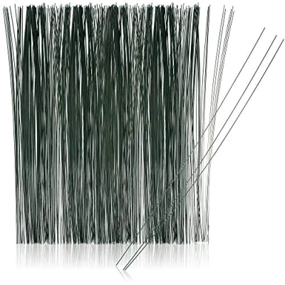 Imagen de com four® 500x Alambre Recubierto para Plantas Verde Encuadernación Modelado y fijación de 300 x 0.8 mm (500 Piezas mm)