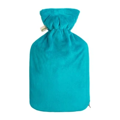 Imagen de Bolsa de agua caliente con cubierta vellón cremallera forro extra TÜV Rheinland probado (Verde Oscuro)