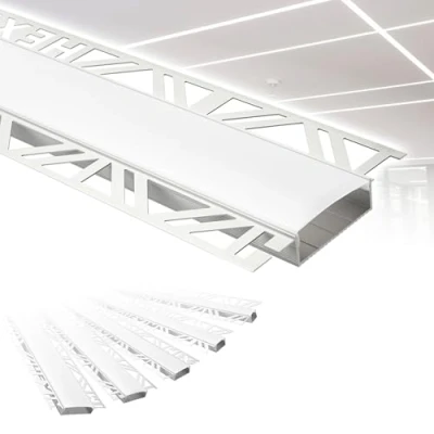 Imagen de HEXIM Perfiles LED, aluminio en Construcción Seco, Cubierta Opaca, Varias Dimensiones (2 Metros, 40mm Ancho Luminoso) de anodizado para tiras LED
