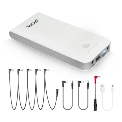 Imagen de Aroma Fuente de Alimentación Power Bank Recargable para Pedal Guitarra Batería Integrada 10000mAh 9V Pedales Efectos Eléctrica