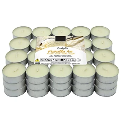 Imagen de Lumar Aromatic Velas de té aromáticas (Vainilla Pack 60 Velas)