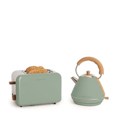 Imagen de CREATE/PACK TOAST RETRO + KETTLE M/Tostadora de pan verde sage con hervidor agua sage/Hervidor 1 L