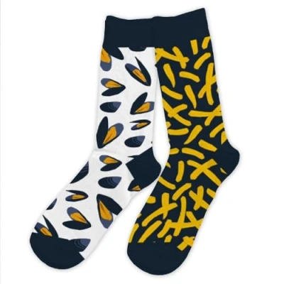 Imagen de STC Par de calcetines no coincidentes Moldes fritos, multicolor, Talla única